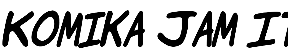 Komika Jam Italic cкачати шрифт безкоштовно